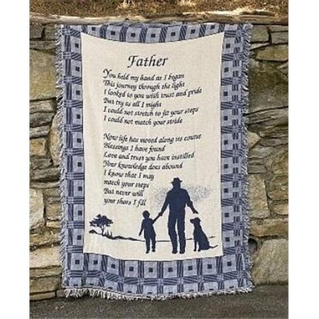 MANUAL WOODWORKERS & WEAVERS Manual Woodworkers and Weavers AFATHE Father You Held 2 Layer Throw Blanket Fashionable Jacquard Woven 46 X 60 in. AFATHE